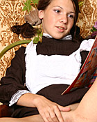 Very horny house maid cant stop touching herself with a toy