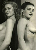 Several very sexy vintage girls posing nude in the fifties