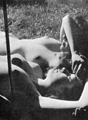 Very hot vintage girls showing their hairy pussies outside