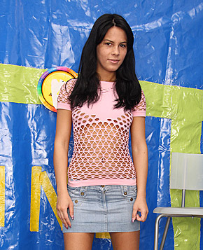 Young sweetheart fondling herself with a big orgasm toy