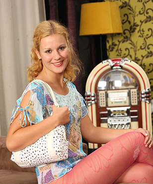  A very horny teenager enjoys pulling her own pubic hair