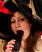 Very weird horny teenager wearing a big hat masturbates