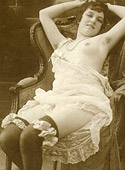 Vintage chicks in garters posing in the twenties willingly