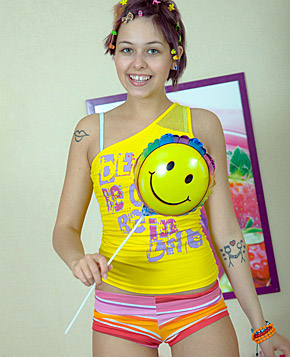 Adorable teen loves masturbating with her soaked fingers