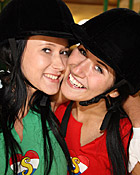 Horny naked teenage lesbian pussy eating in the stables