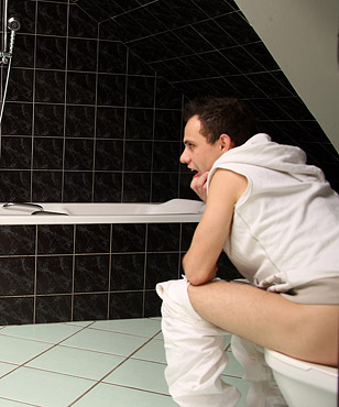 Horny teenage couple loving hardcore sex in the bathroom