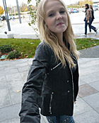 Daring teenage girl gives a horny blowjob in a clothing shop