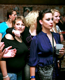 Wild and insane drunken sex orgy action inside a public bar