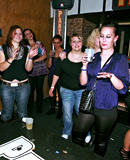 Wild and insane drunken sex orgy action inside a public bar