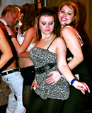 Wild and insane drunken sex orgy action inside a public bar