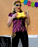  Wet and messy lesbians get horny playing with colorful paint