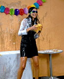  Wet and messy lesbians get horny playing with colorful paint