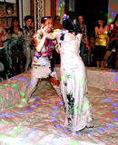 Smoking hot brunette babes wrestling around in a messy pit