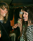 Hot and wild slutty cuties sucking cock and fucking in club