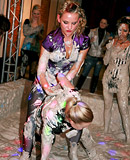 Two very hot teenage girls enjoy getting dirty in a mud tub