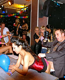 Girls sucking solid stiff pecker at a sex party hardcore