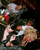 Girls sucking solid stiff pecker at a sex party hardcore