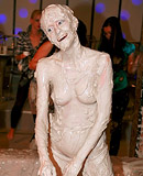 Very hot teenage girls bathing in the nude in wet dirty mud