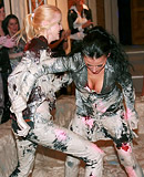 Very hot teenage girls bathing in the nude in wet dirty mud