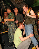 Guys fucking and sucking in a wild all gay banana party