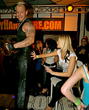 Hot girls suck and get fucked hard in a horny gang bang