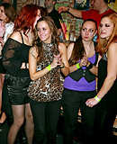 Horny sex screwing party with hot willing girls at a bar