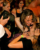 Horny sex screwing party with hot willing girls at a bar