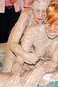  Cute teen amateur girls wrestling each other in a mud pit