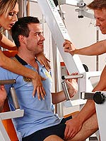MMF workout in gym turns into a hardcore bisexual threesome