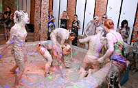 Very pretty dirty nude teenage lesbians wrestling in the mud