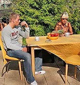 Two hot and horny babes get fucked an pissed on at a cookout