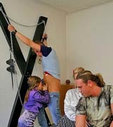 Two babes get plenty of hard cock in this hot foursome fuck