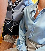 Silkclad nonnude hunnies sucking and fucking big hard cock