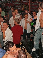 Totally out of control gay sucking and fucking group sex