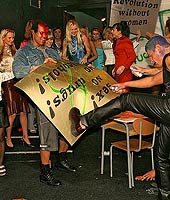 Punk rock babes gobbling knob in hot groupsex party action