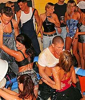 Massive messy and slippery non nude group sex suckathon