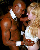 Horny teenage girls playing with hot nude dudes at a club