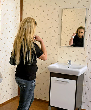 Horny chubby big titty slimeslut masturbating her pussy