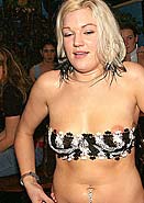 Big titty blonde babe getting fucked hard in a danceclub