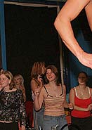 Cute amateur party girls sucking hard cock in dance club