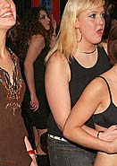 Cute amateur party girls sucking hard cock in dance club