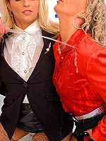 Two hot classy blonde piss drinking sluts sucking hard cock