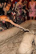  Crazy hot and wild babes getting muddy wrestling in pool