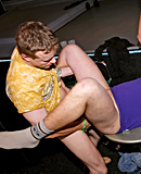 Horny gay fellows enjoy fucking large hard cock publicly