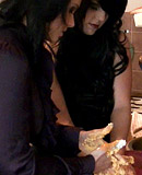  Two cute adorable milk pouring babes also enjoy a sexy kiss