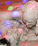 Horny dirty teenage party girls enjoy wrestling publicly