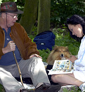 Sexy teen chick walking in the local forest fucked hard