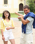 Horny chap banging a sexy naked teenager outdoors hardcore