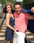 A bored couple waiting for a train starts fucking publicly