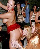 Horny clothed chicks fucking random dudes at a club hardcore